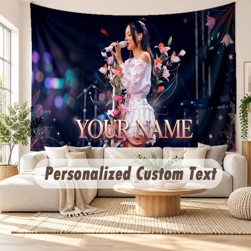 Custom Name Wall Hanging Tapestry,Ayliva Decorative Backdrop Tapestry For Dorm Home