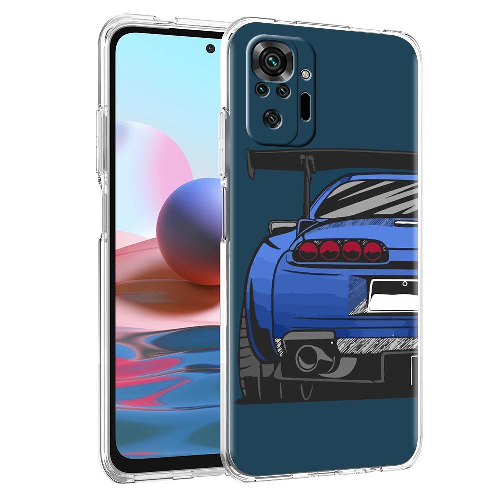 Чехол для телефона для Xiaomi Redmi Note 15 14 5G 13 12 10 11 Pro Plus 4G 14C 13C 12C Мягкий ТПУ чехол Япония JDM Спортивные Автомобили Комикс