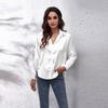 Satin Shirt For Women With Long Sleeves And Button Front For Office Wear