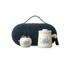 Ru kiln peony office tea cup tea separation high-end liner high-end office cup ceramic tea cup water cup with lid