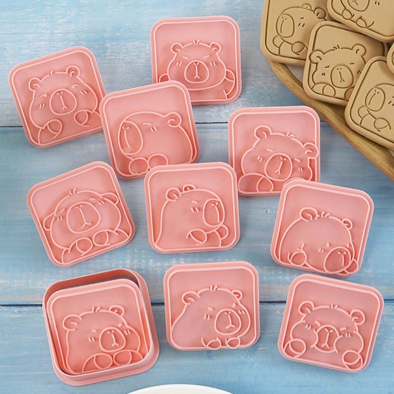 10Pieces Delicate Capybara Cookie Cutter Set Biscuits Stamp For Exciting Baking Projects And Pleased DIY Experience