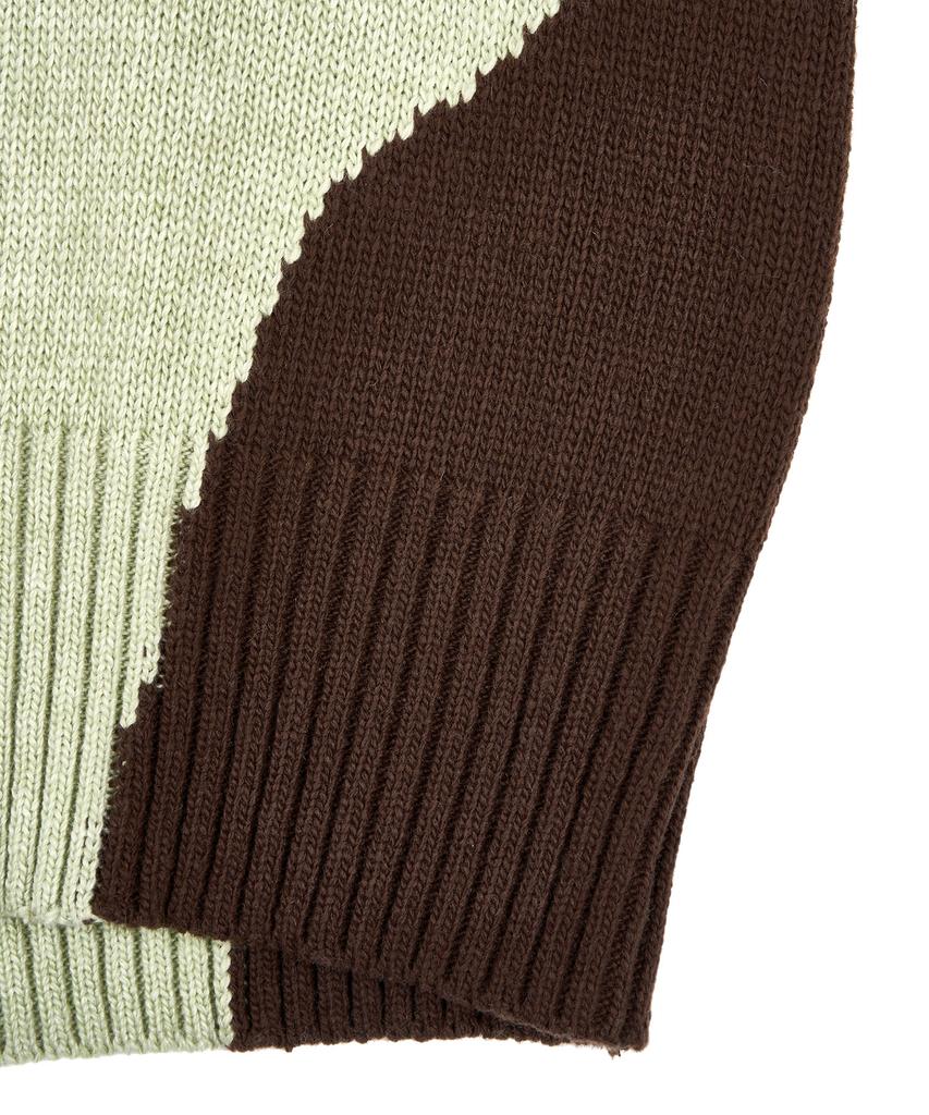 Bb' BENETTON Rhythmic Knit Pullover (Green)