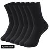 6Pairs Men Socks Cotton Breathable Black White Business Spring Summer for Male Sock Plus Size EU40-47