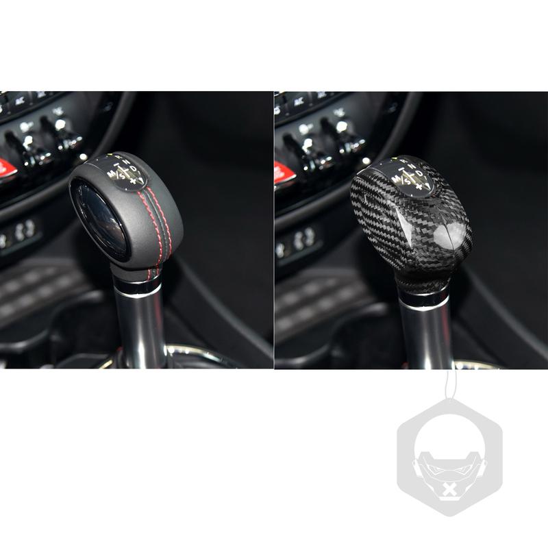 For Mini Cooper F54 F55 F56 F57 F60 Real Carbon Fiber Gear Shift Knob Cover Decorative Interior Retrofitting Car Accessories