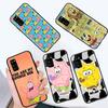 Черный чехол для Samsung Note 20 Lite S24 Ultra S23 A03 A05 A06 A11 A71 A15 A16 A13 A24 A25 A33 A52 A53 A50 M55 M35 Plus S-41 мультфильм Губка Боб