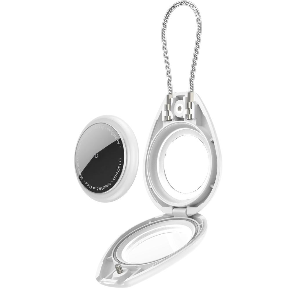 CP27 For Apple AirTag Protective Case Clear PC Full Coverage Anti-Loss Tracking Device Cover