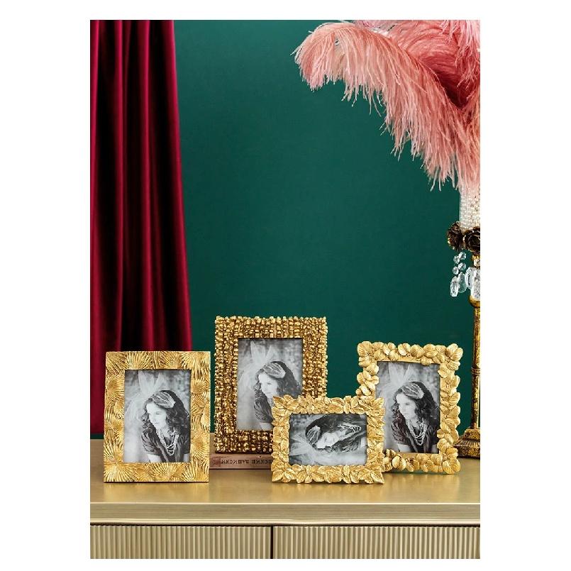 6/7 Inch Gold Plated Photo Frame High Quality Pictures Frames Figures Portrait Framed Art Modern Decor Wedding Anniversary Gifts