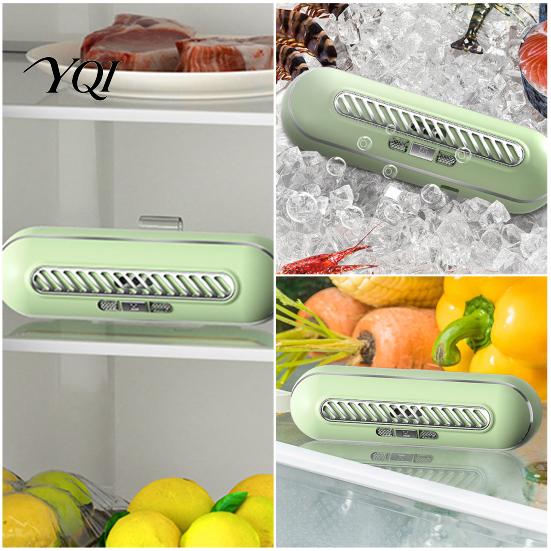 Ozone Generator for Fridge Smart Deodorizer, Rechargeable Odor Eliminator with UV Light And Smell Ozone, 3 Modes, 1200mAh Battery Hanging Refrigerator