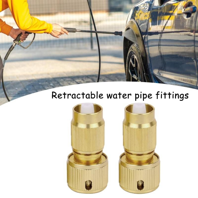 2 шт. ремонтные комплекты для садового расширяемого шланга, алюминиевый адаптер для крана, соединитель для шланга для воды, расширяемый ремонт садового шланга