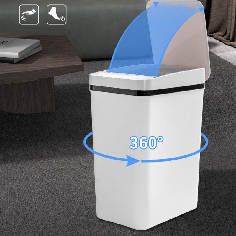 Intelligent Trash Can Home Waste Bin Induction Garbage Bucket Electric USB Charging Sensor Automatic For Kitchen Bathroom