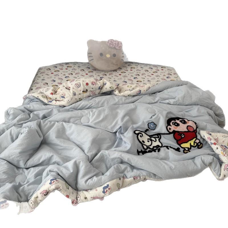 Crayon Small New Summer Quilt Air Conditioner Quilt Summer Thin Quilt Core Cotton Student Dormitory Lunch Break Small Quilt Children Cool Quilt