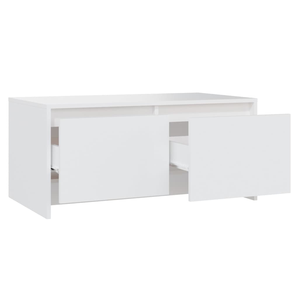 Vidaxl Stolik Kawowy, Biały, 90X50X41,5 Cm, Materiał Drewnopochodny