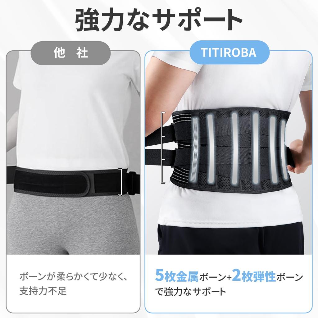 Хорошая осанка x TITIROBA Боль в пояснице, двойное давление на талию, размер M [унисекс] Пояс, корсет, поддерживающий, тип, мужчины, женщины, спорт, работа, работа,