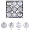 9PCS Hand-Painted Christmas Ornaments, Festive Window Hanging Present Box Decor Xmas Baubles Xmas Tree Pendants