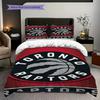 Toronto Raptors Basketball Spirit Three-piece set(1 * duvet cover + 2 * pillowcase, without core)Duvet cover and pillowcase Soft and comfortable
