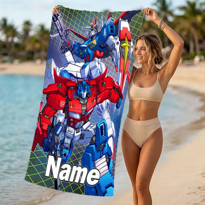 Customizable personalized beach towels Mobile Suit Gundam themed designs.Suitable for the beach, yoga, sports;ideal as beach accessories