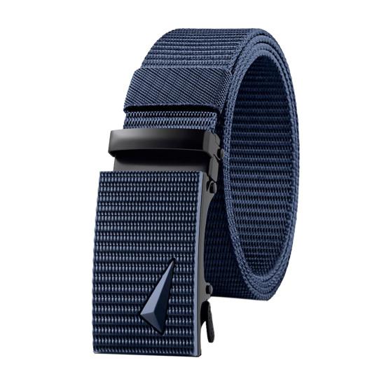 Men Belt with Square Bead Pyramid Decoration Iron Buckle Adjustable Design Jeans Belt Fashion Accessories