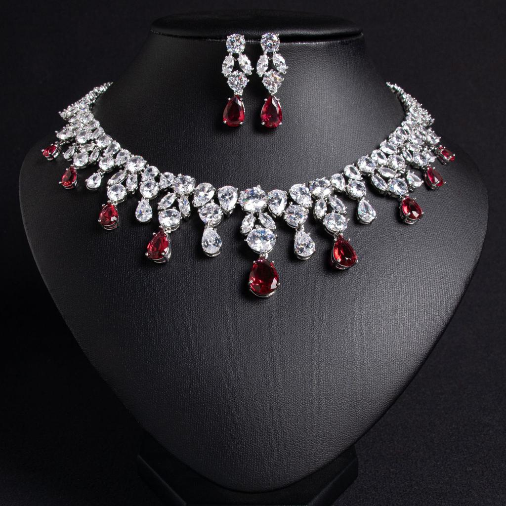 Европейский и американский роскошный свадебный набор украшений Ожерелье Повседневная простая цепочка