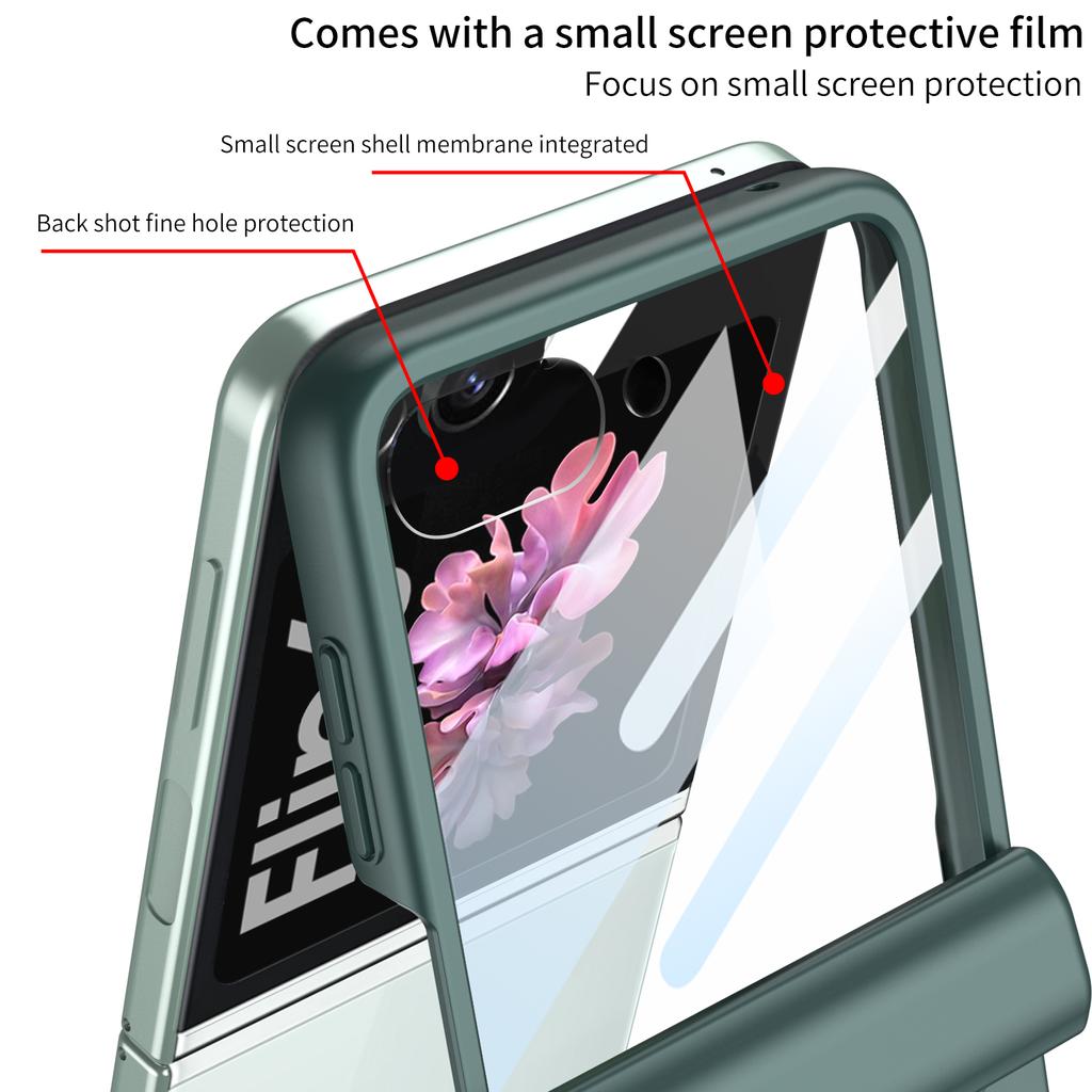 Жесткий чехол для телефона с магнитной защитой на шарнирах для Samsung Galaxy Z Flip 6 5 4, противоударный чехол с небольшой защитной пленкой для экрана