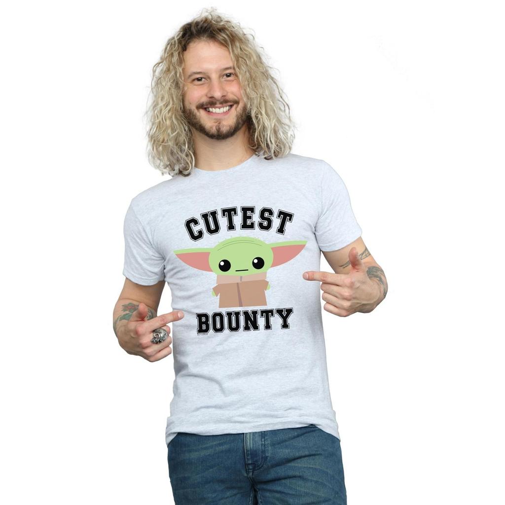 Star Wars Mens The Mandalorian Cutest Bounty T-Shirt