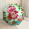 1PC strawberry shortcake cat Umbrella-8-Rib Reinforced, Automatic Open, Lightweight & Durable, Cute Fashion Accessory for Outdoor-T209