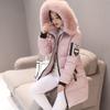 Women Winter  Hooded Long Jacket Elegant Parka Fashion Letter Patch Zipper Pockets Design  Slim Warm Thick Women Coats