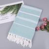 Turkish Cotton Sand-Resistant Striped Beach Shawl/Towel with Tassels