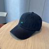 Minimal letter BV embroidery red baseball cap men's and women's pure cotton soft top showing face small travel sun protection cap
