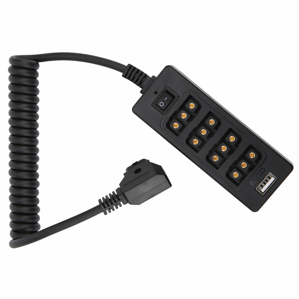 Разветвитель кабеля питания концентратора DTAP Male to 4Port DTAP Female для аккумулятора камеры VLock