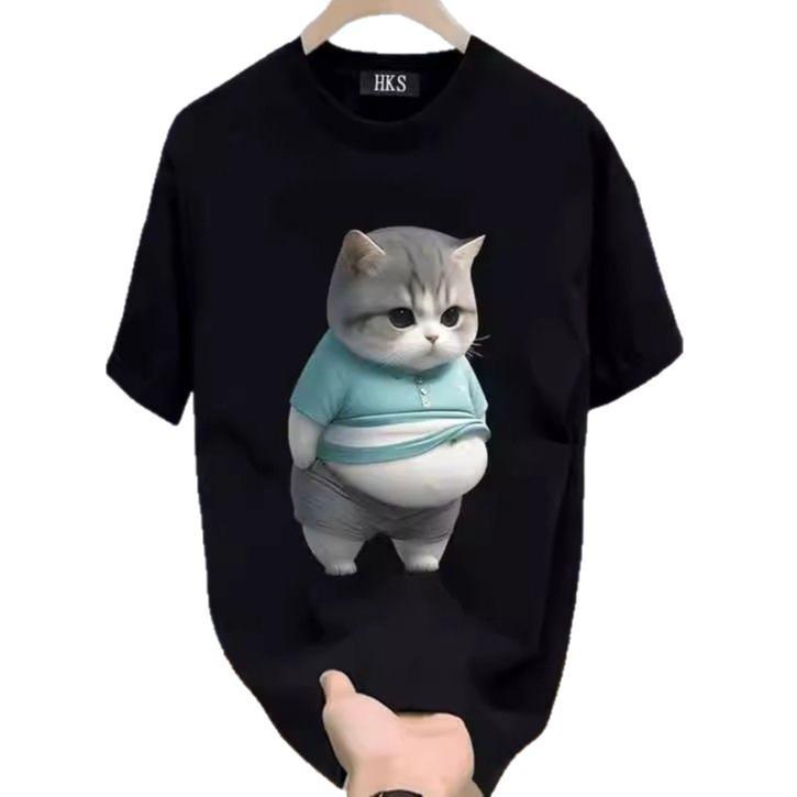 Модный бренд Мужская футболка с коротким рукавом из чистого хлопка Модная универсальная футболка с круглым вырезом для мужчин и женщин Мужская