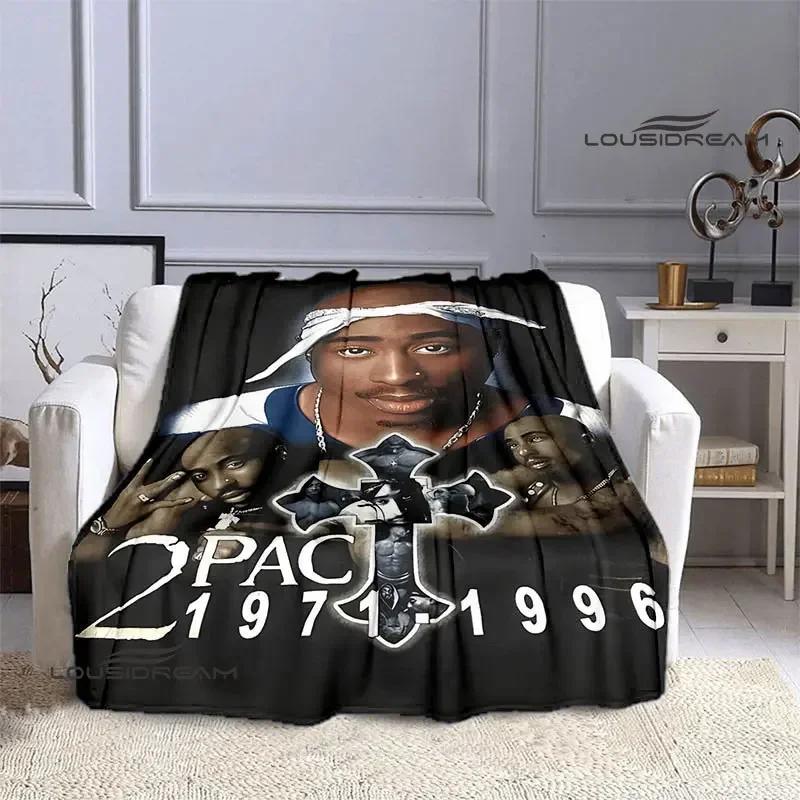 2Pac Хип-Хоп Певец Ретро Печать Одеяла Модные Постельные Одеяла Теплое Красивое Одеяло Подарок на День Рождения