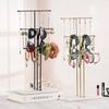 Iron Art 3-layer Necklace Frame Marble Headband Hair Loop Glasses Storage Rack Bracelet Watch Accessories Display