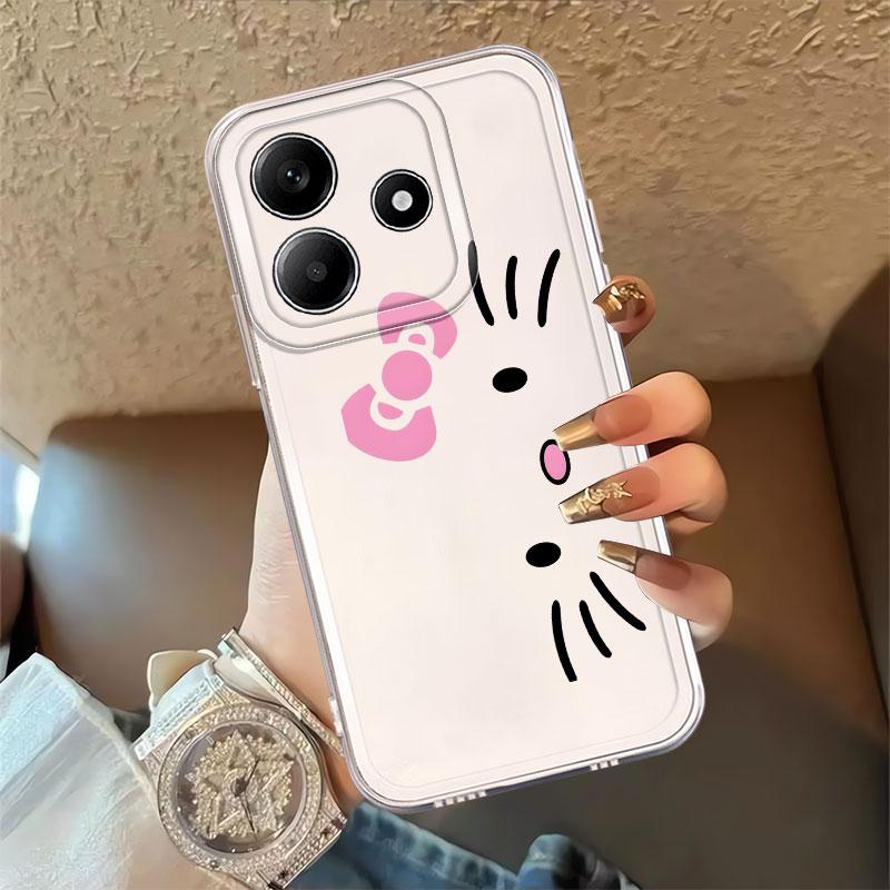 Чехол для Xiaomi Redmi Note 14 Pro Plus Note 13 13C 12S A4 11S 9 10 10S 11 14C 12 Мягкая накладка на телефон Sanrio Hello Kitty