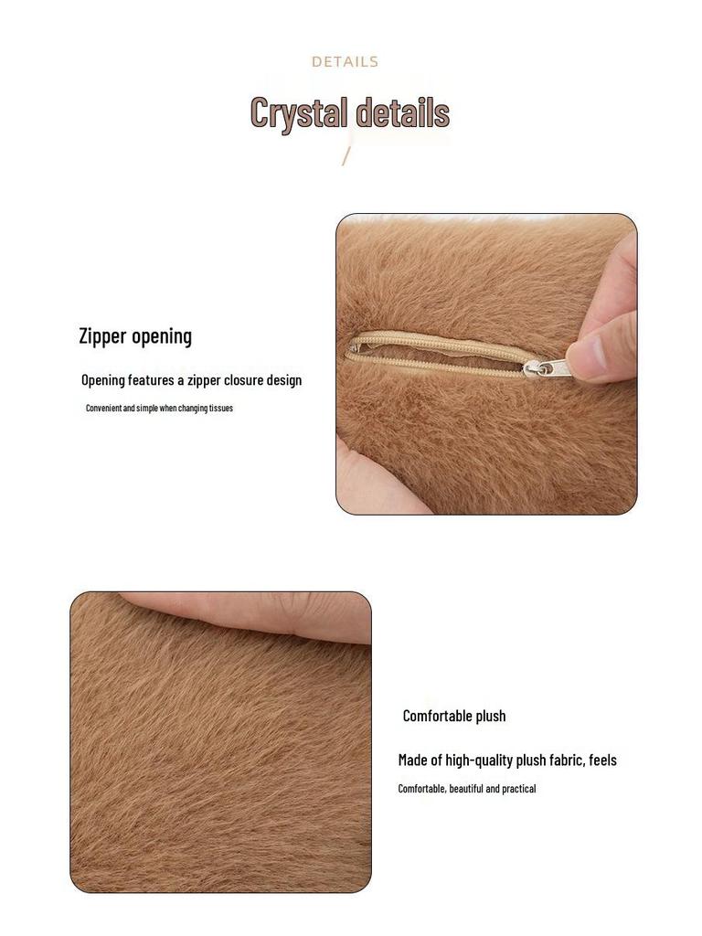 Плюшевый чехол для коробки с салфетками в виде капибары: Милый подвесной держатель для животных для спальни или рабочего стола