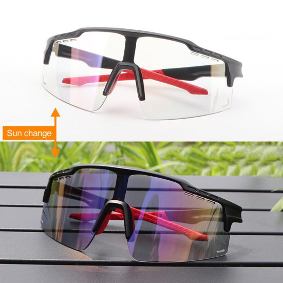 Фотохромные очки для езды на велосипеде с защитой от ультрафиолета, ветрозащитные, легкие, мужские и женские, для бега, для горного велосипеда, спортивные очки