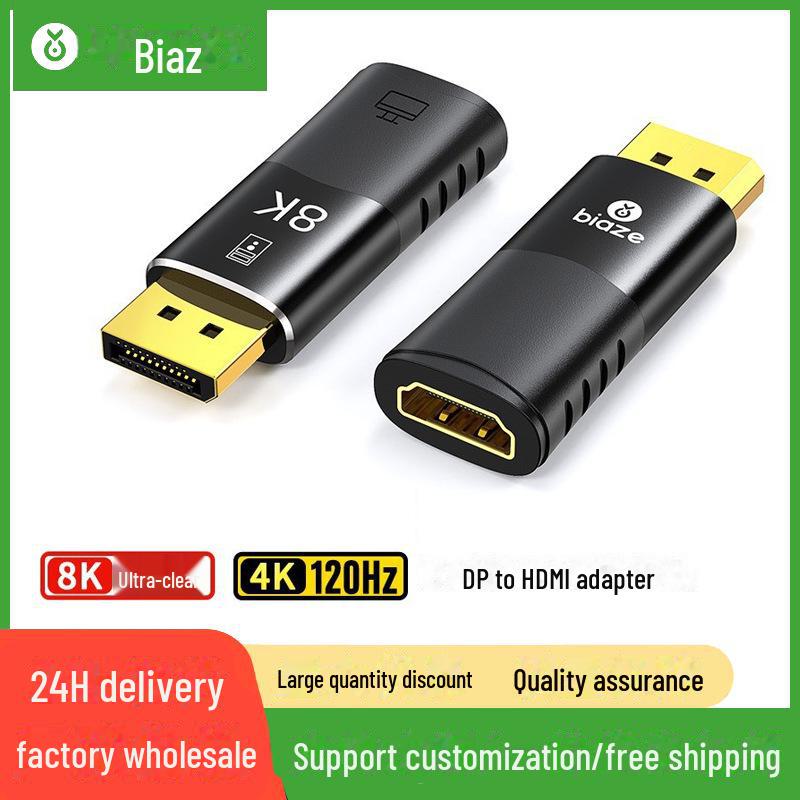 Адаптер Biaz 8K DisplayPort - HDMI (Мужчины и женщины) для Компьютеров и Ноутбуков
