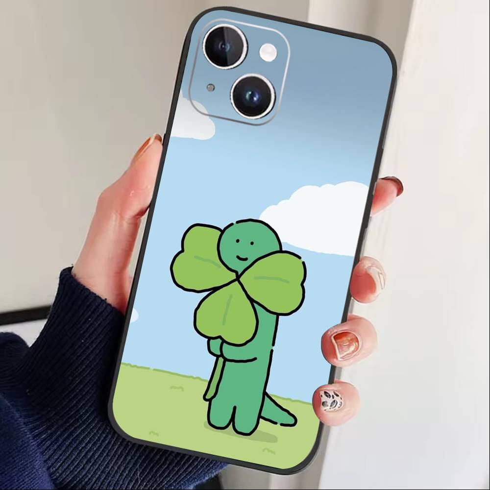 Милый мультяшный чехол для телефона J-Jurassic Для iPhone 17, 16, 15, 14, 13, 12 Plus, Max Мягкий силиконовый черный чехол