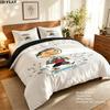 Le Petit Nicolas Pattern Bedding uilt Set uilt Cover Pillowcase Home Decoration Birthday Gift (1 * duvet cover + 2 * pillowcase without core)