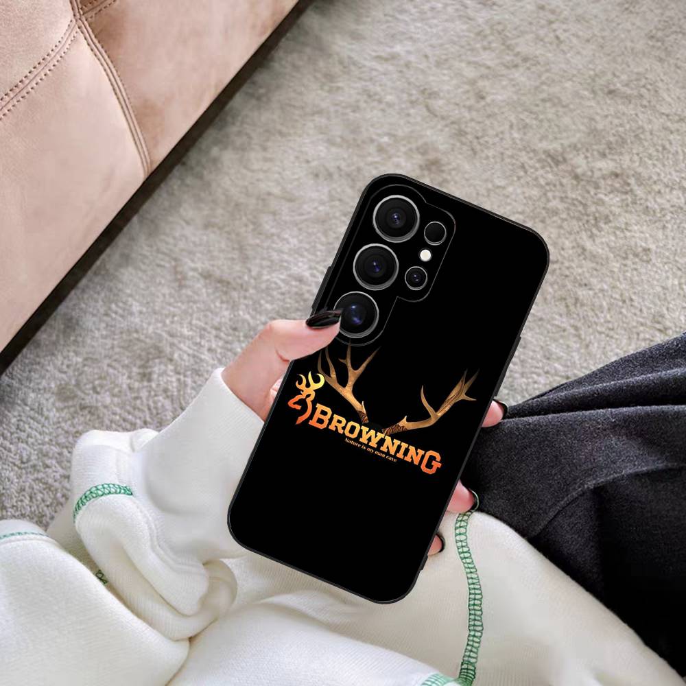 B-Browning Logo Phone Case For Samsung S 24 Fe 25 Ultra Plus 20 Lite 21 30 22 23 24 22 Ultra 5G Fundas