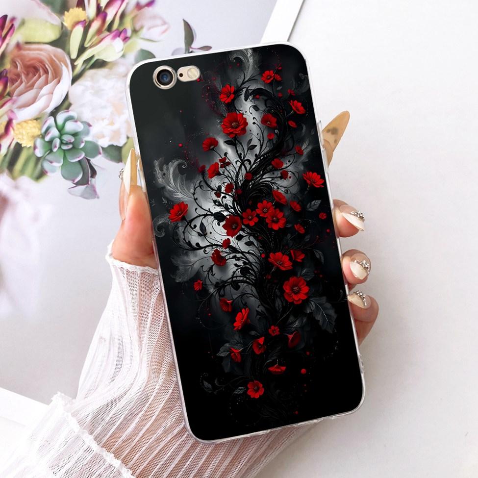 Transparent Casing For iPhone 6s Phone Case For iPhone 6 Cover Luxury Fashion Butterfly Funny Cute Painted