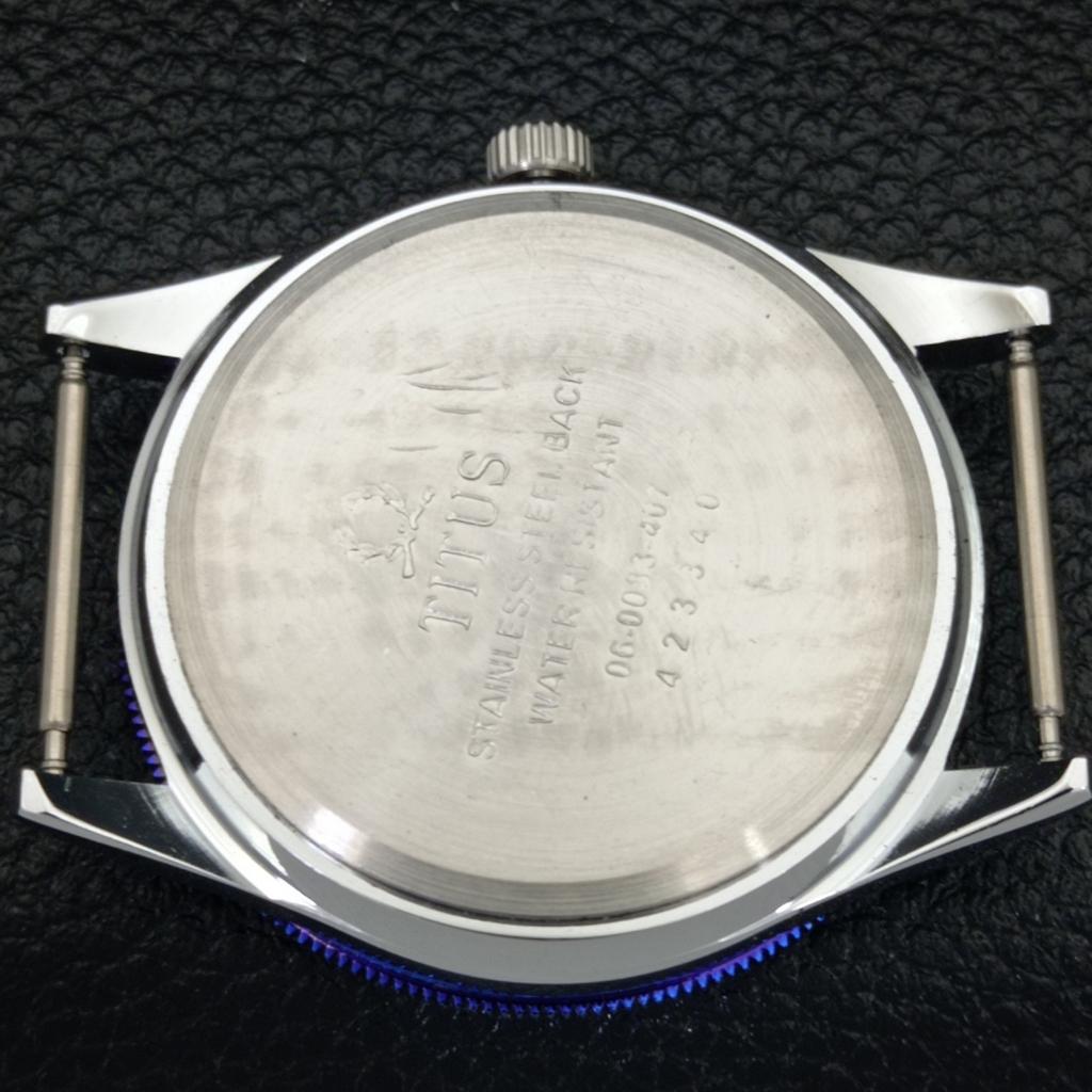 ВОССТАНОВЛЕННЫЕ МУЖСКИЕ ЧАСЫ TITUS SWISS 40 ММ С ПОВОРОТНЫМ БЕЗЕЛЕМ И СИНИМ ЦИФЕРБЛАТОМ a432724-2 R113-a432724