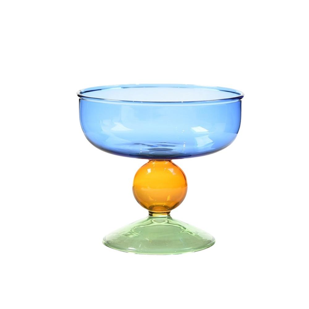 High Feet Glass Ice Cream Bowl 270 ML Dessert Cup Exquisite Fruit Salad Bowl  Cafe