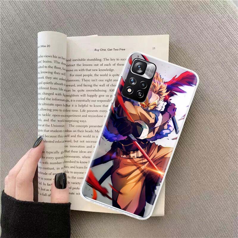 Чехол для телефона Аниме MHA Hawks BNHA Для Redmi Note 13 12 Pro Plus 14 15 Pro 5G 11 11T 11E 11S 10 Pro 10S 9 9S Прозрачный ТПУ Чехол для телефона C