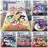 Anime Sailor Moon Group 3 Piece Bedding Set, Pink Magical Girl Duvet Cover Set