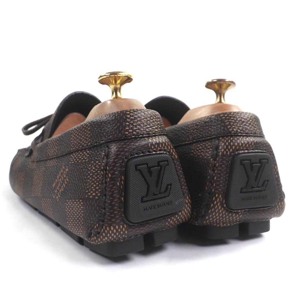 Отличные палубные туфли LOUIS VUITTON LV Driver Дамие канва мужские 6.5 1ADGBG Б/у