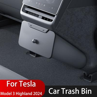 Для Tesla Model 3 Highland 2024 Автомобильное мусорное ведро Ящик для хранения на заднем сиденье Ведро для мусора для Tesla Model 3 Highland 2024 Аксессуары