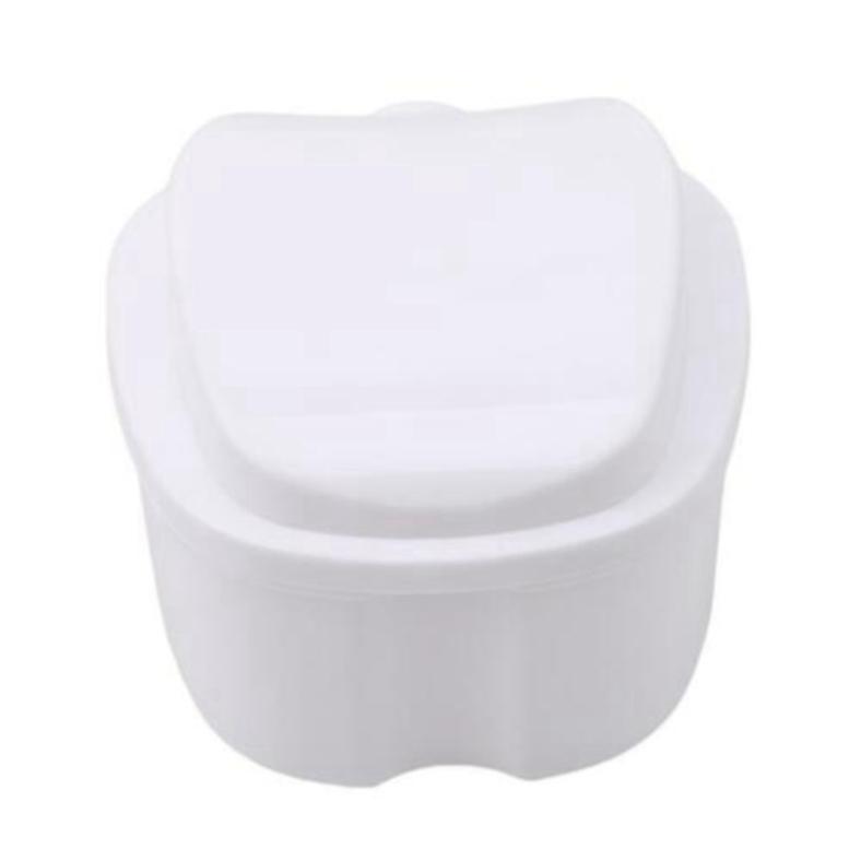 Ящик для зубных протезов в форме яблока, ящик для хранения зубных ложных зубов с подвесным сетчатым контейнером