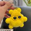 Mini Rex Rabbit Keychain Fluffy Key Chains Trinkets Pom Pom Keychain Trinket