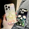 Cool Laser Hollow Skull Out Back Cover For iPhone 11 12 13 14 15 16 Pro Max Case Shockproof Heat Dissipation Capa Funda