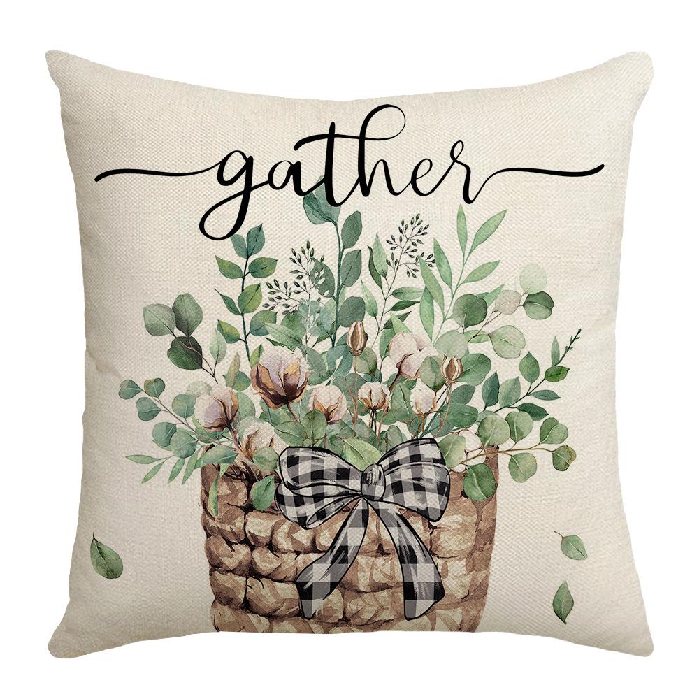 Новый Растение Цветок Грузовик Письмо Весенняя Серия Наволочка Подушка Домашний Офис Подушка Подушка Вставка